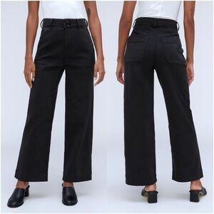 EVERLANE The Organic Wide Leg Pant In Black